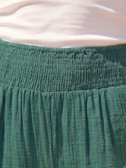 Roman Green Petite Shirred Waist Trousers - Image 4 of 4