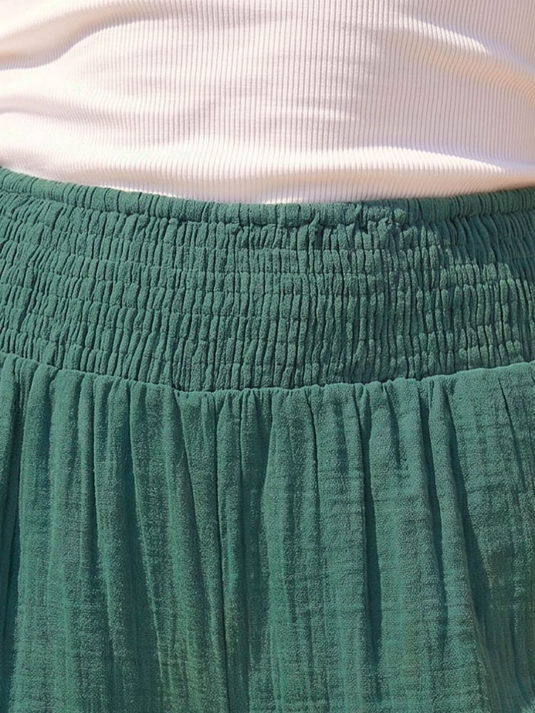 Roman Green Petite Shirred Waist Trousers - Image 4 of 4 Roman Green Petite Shirred Waist Trousers - Image 4 of 4