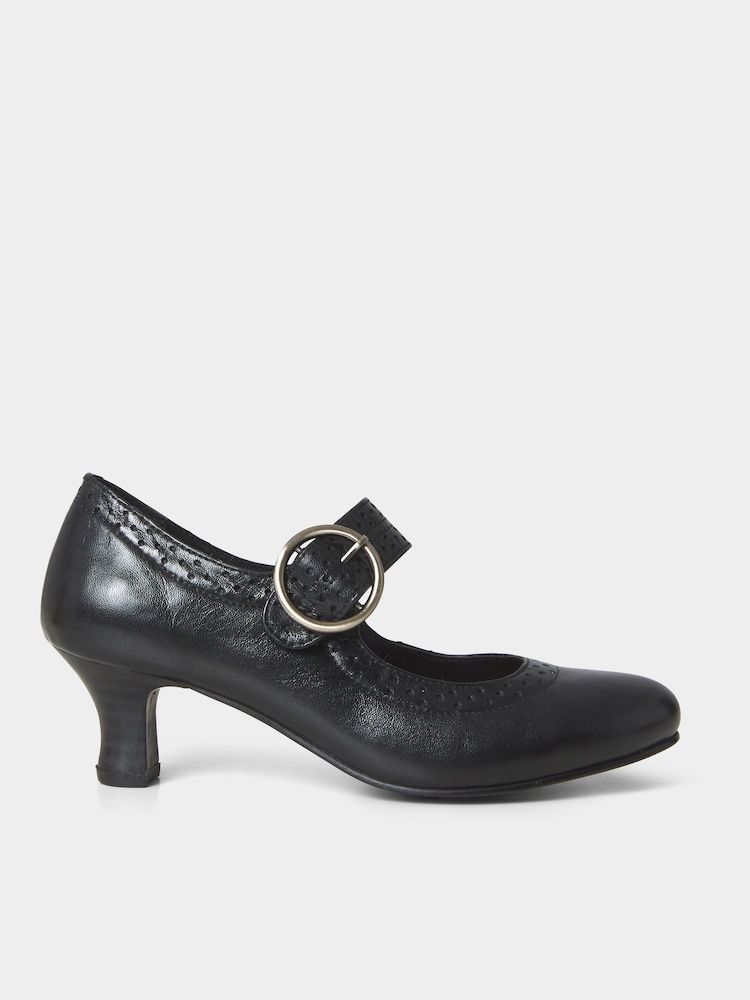 Joe Browns Black Mimi Leather Mary Jane Shoes - Image 1 of 4