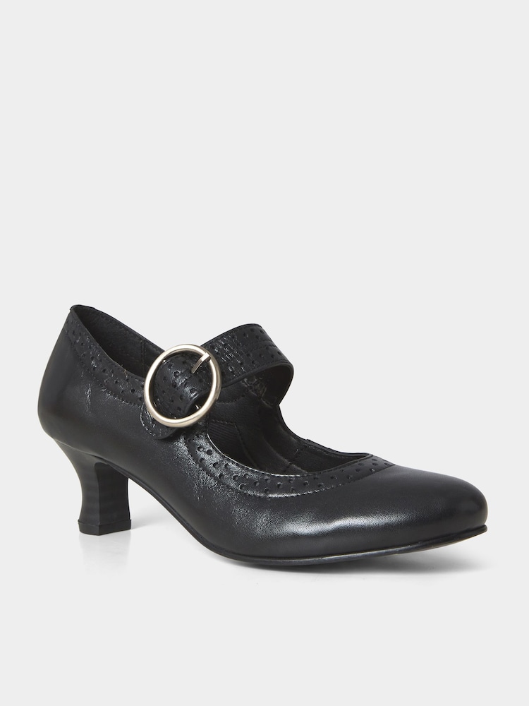 Joe Browns Black Mimi Leather Mary Jane Shoes - Image 2 of 4