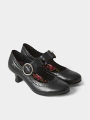 Joe Browns Black Mimi Leather Mary Jane Shoes - Image 3 of 4