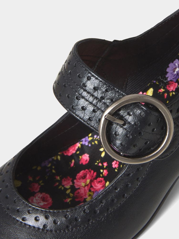 Joe Browns Black Mimi Leather Mary Jane Shoes - Image 4 of 4
