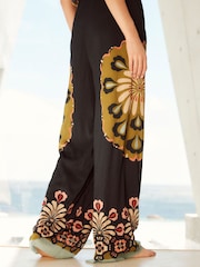 Placement Ikat Print Crinkle Mesh Relaxed Trousers - Image 3 of 6