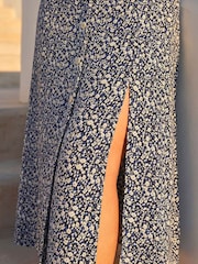 Roman Blue Petite Button Down Midi Dress - Image 4 of 4