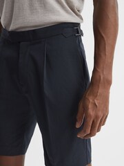 Reiss Navy Shore Side Adjuster Shorts - Image 4 of 6