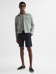 Reiss Navy Shore Side Adjuster Shorts - Image 6 of 6