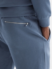 Reiss Airforce Blue Robin Textured Drawstring Shorts - Image 6 of 6
