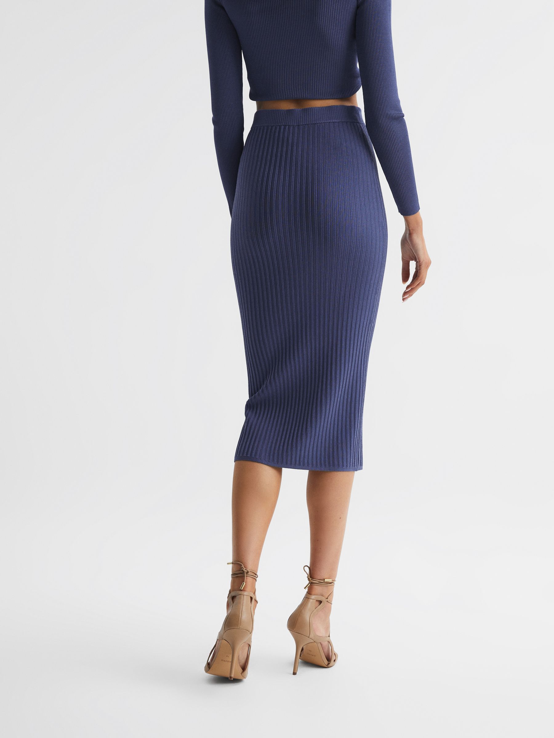 Reiss navy pencil skirt hot sale