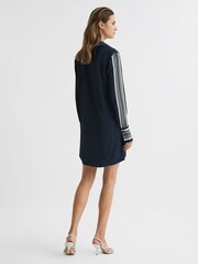 Reiss Navy Ellie Side Stripe Mini Dress - Image 5 of 8