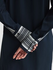 Reiss Navy Ellie Side Stripe Mini Dress - Image 6 of 8