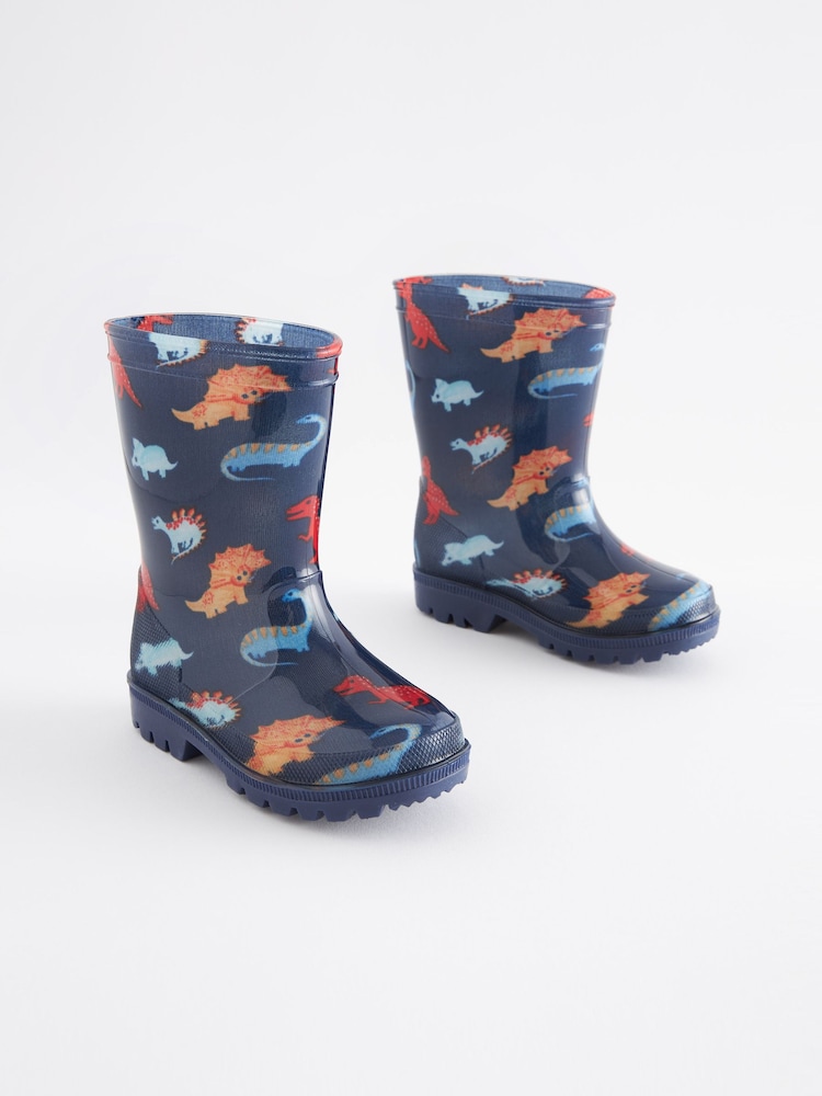 Marineblau/Dinosaurier - Gummistiefel - Bild 1 von 5