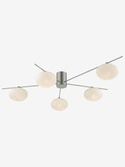 Dar Lighting Chrome Jasper 5 Light Semi Flush Ceiling Light - Image 2 of 4