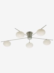 Dar Lighting Chrome Jasper 5 Light Semi Flush Ceiling Light - Image 3 of 4