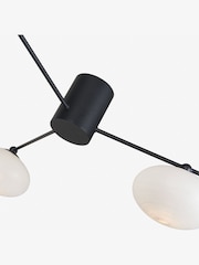 Dar Lighting Black Jasper 3 Light Flush Ceiling Light - Image 5 of 5