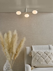 Dar Lighting Chrome Jasper 3 Light Flush Ceiling Light - Image 1 of 4