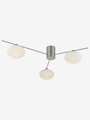 Dar Lighting Chrome Jasper 3 Light Flush Ceiling Light - Image 2 of 4