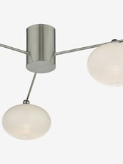 Dar Lighting Chrome Jasper 3 Light Flush Ceiling Light - Image 4 of 4