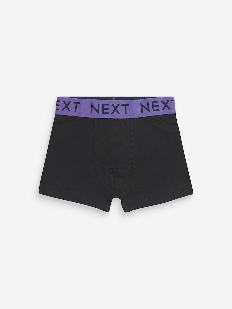 Black Bright Waistband Trunks 10 Pack (1.5-16yrs) - Image 8 of 12