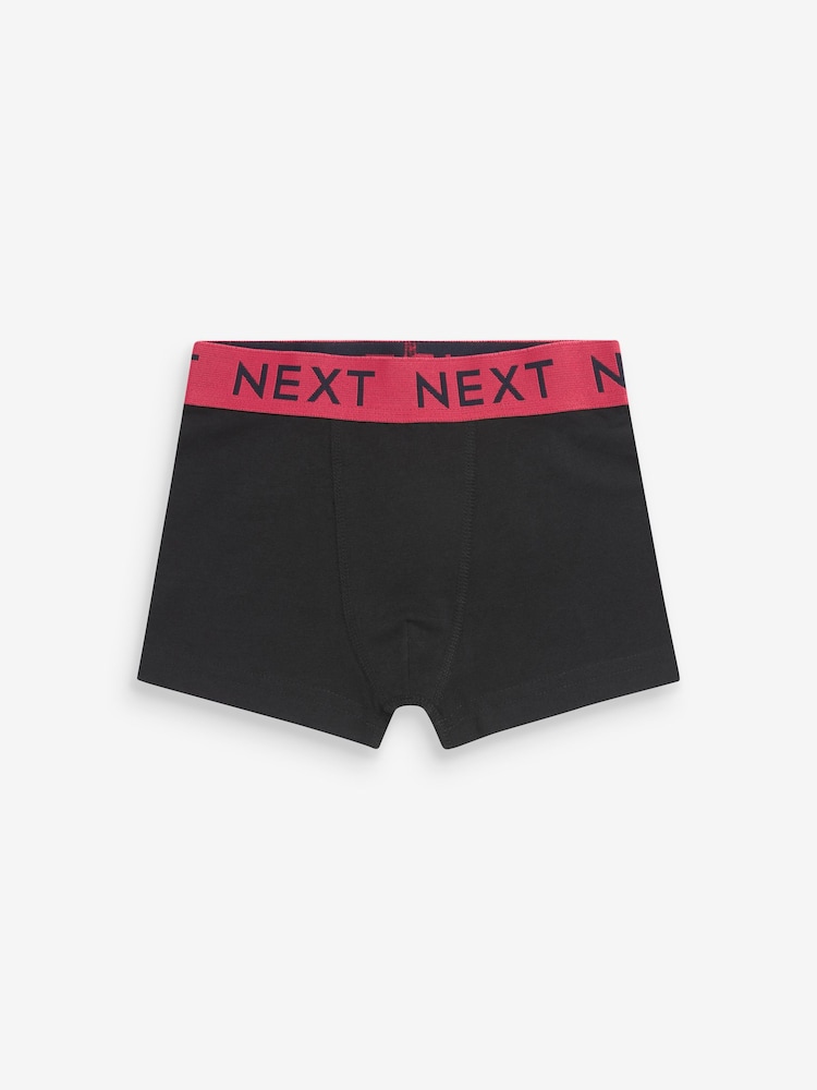 Black w Bright Waistband Trunks 7 Pack (2-16yrs) - Image 3 of 10