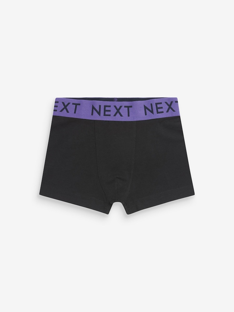 Black w Bright Waistband Trunks 7 Pack (2-16yrs) - Image 5 of 10