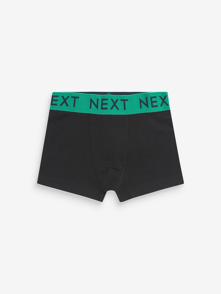 Black w Bright Waistband Trunks 7 Pack (2-16yrs) - Image 8 of 10