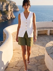 Roman White Statement Button Waistcoat - Image 2 of 4