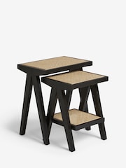 Black Abel Rattan Nest of Tables - Image 5 of 6