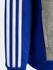 adidas Dark Blue Kids Sportswear Tiberio 3-Stripes Colourblock Fleece Tracksuit - Image 7 of 8