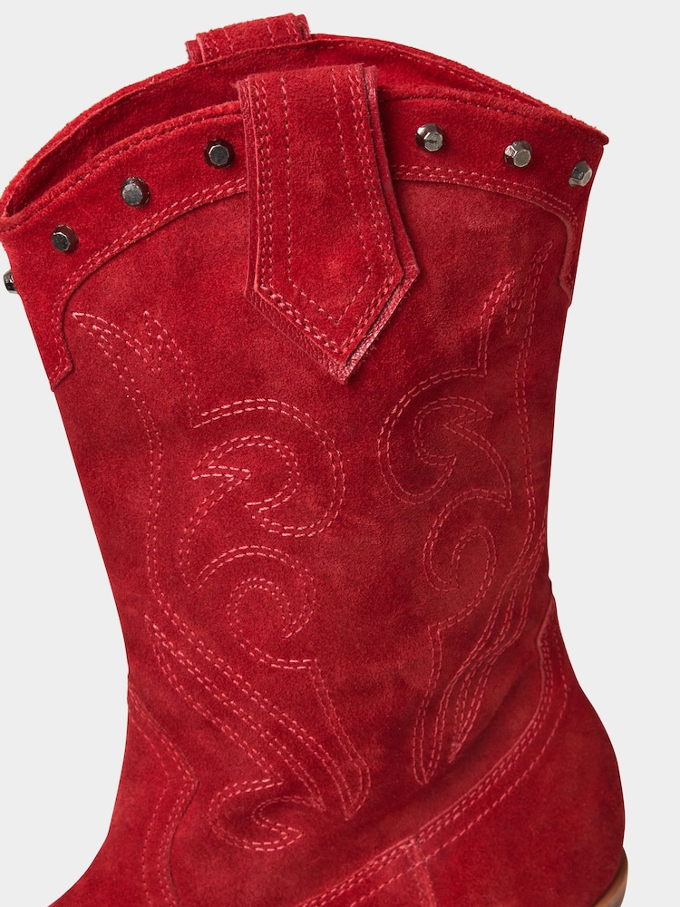 Joe Browns Red Bourbon Street Suede Boots - Image 4 of 4