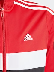 adidas Red Sportswear Essentials 3-Stripes Tiberio Tracksuit - Image 6 of 7