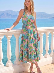 Roman Green Petite Abstract Dress - Image 1 of 4