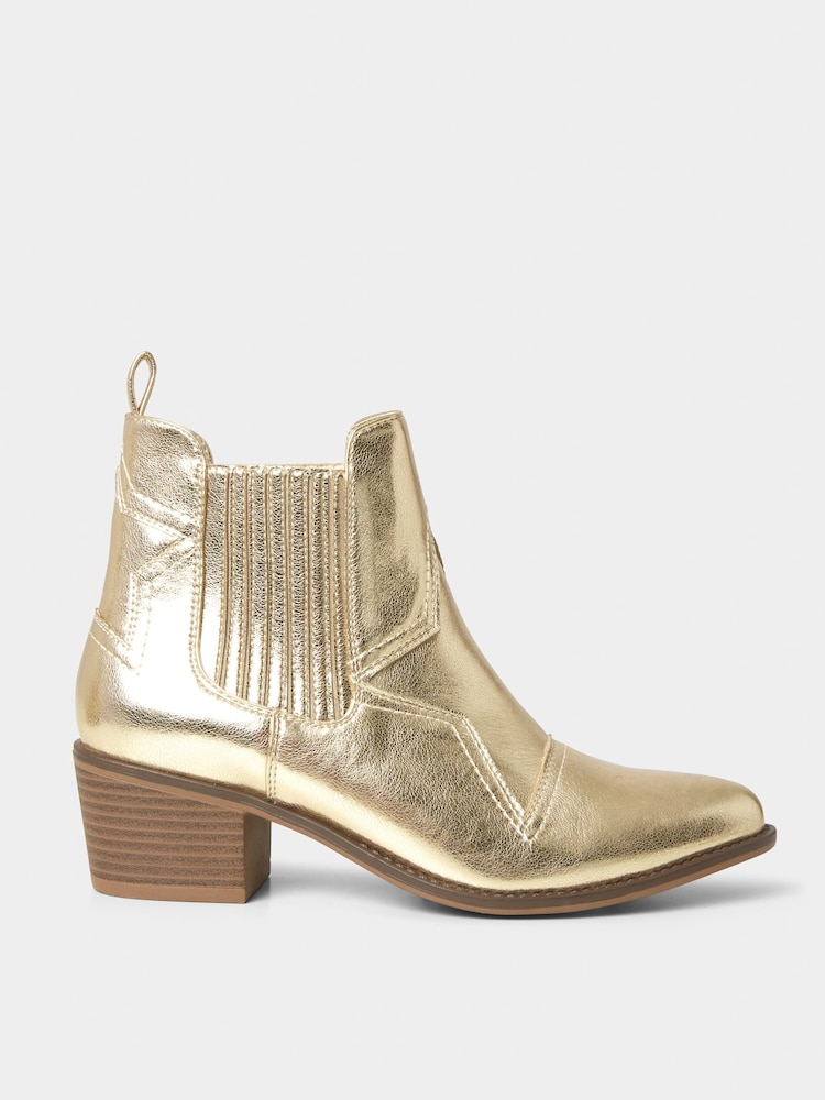 Joe Browns Gold Night Star Western Boots - Image 1 of 5