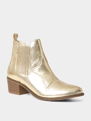 Joe Browns Gold Night Star Western Boots - Image 2 of 5