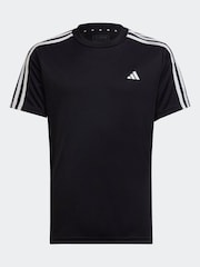 adidas Dark Black Sportswear Junior Train Essentials AEROREADY 3-Stripes Regular-Fit T-Shirt - Image 1 of 6