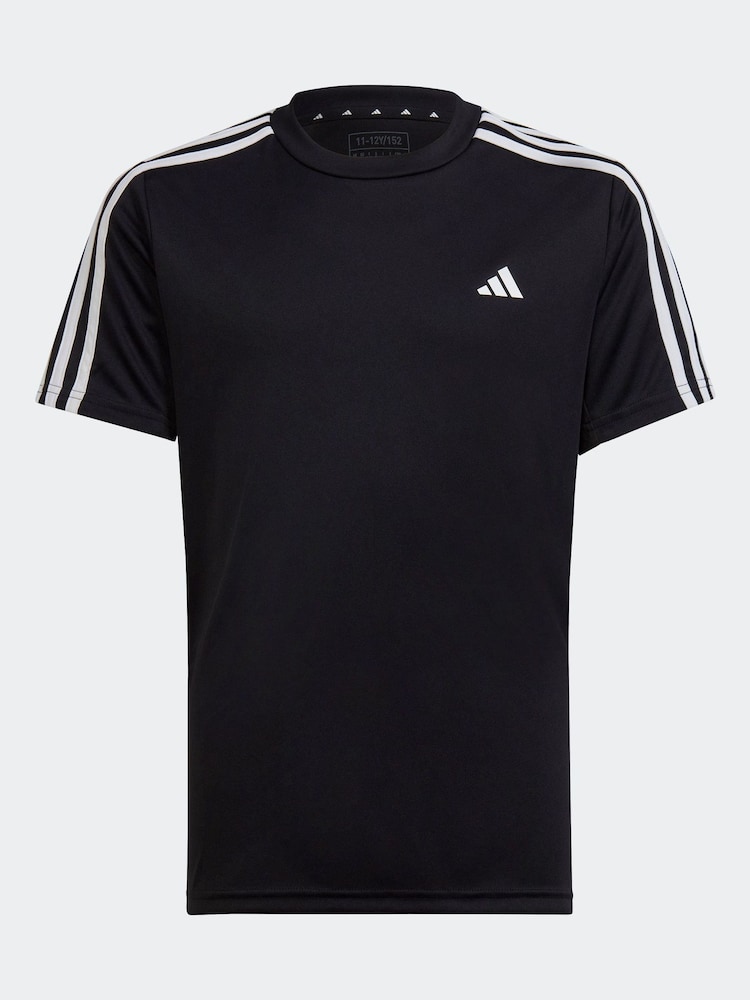adidas Dark Black Sportswear Junior Train Essentials AEROREADY 3-Stripes Regular-Fit T-Shirt - Image 1 of 6