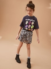 Gunmetal Grey A-Line Sequin Skirt (3-16yrs) - Image 2 of 7