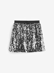 Gunmetal Grey A-Line Sequin Skirt (3-16yrs) - Image 6 of 7