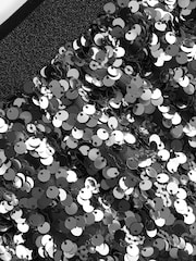 Gunmetal Grey A-Line Sequin Skirt (3-16yrs) - Image 7 of 7