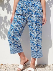 Roman Blue Petite Print Cropped Trousers - Image 2 of 4