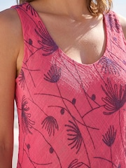 Roman Pink Petite Printed Layered Midi Dress - Image 4 of 4