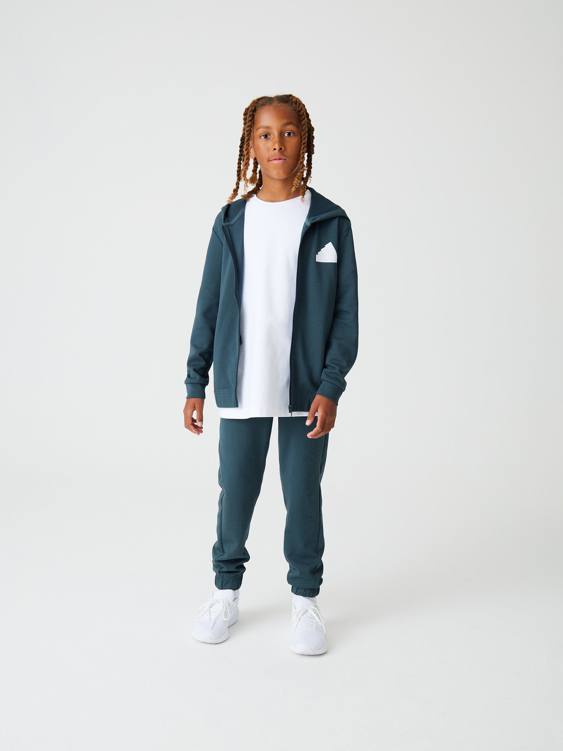 grey and green adidas tracksuit