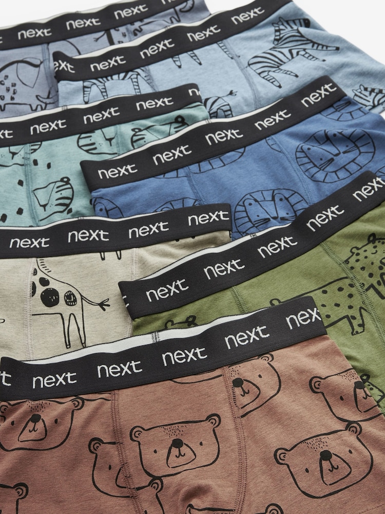 Linear Animal Trunks 7 Pack (1.5-10yrs) - Image 3 of 4