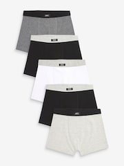 Grey Soft Waistband Trunks 5 Pack (1.5-16yrs) - Image 1 of 8