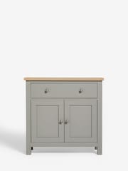 Dove Grey Malvern Oak Effect Small Slim Sideboard - Image 6 of 9