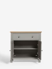Dove Grey Malvern Oak Effect Small Slim Sideboard - Image 7 of 9