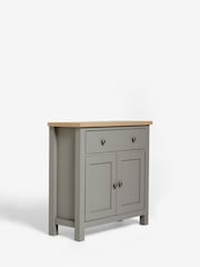 Dove Grey Malvern Oak Effect Small Slim Sideboard - Image 8 of 9
