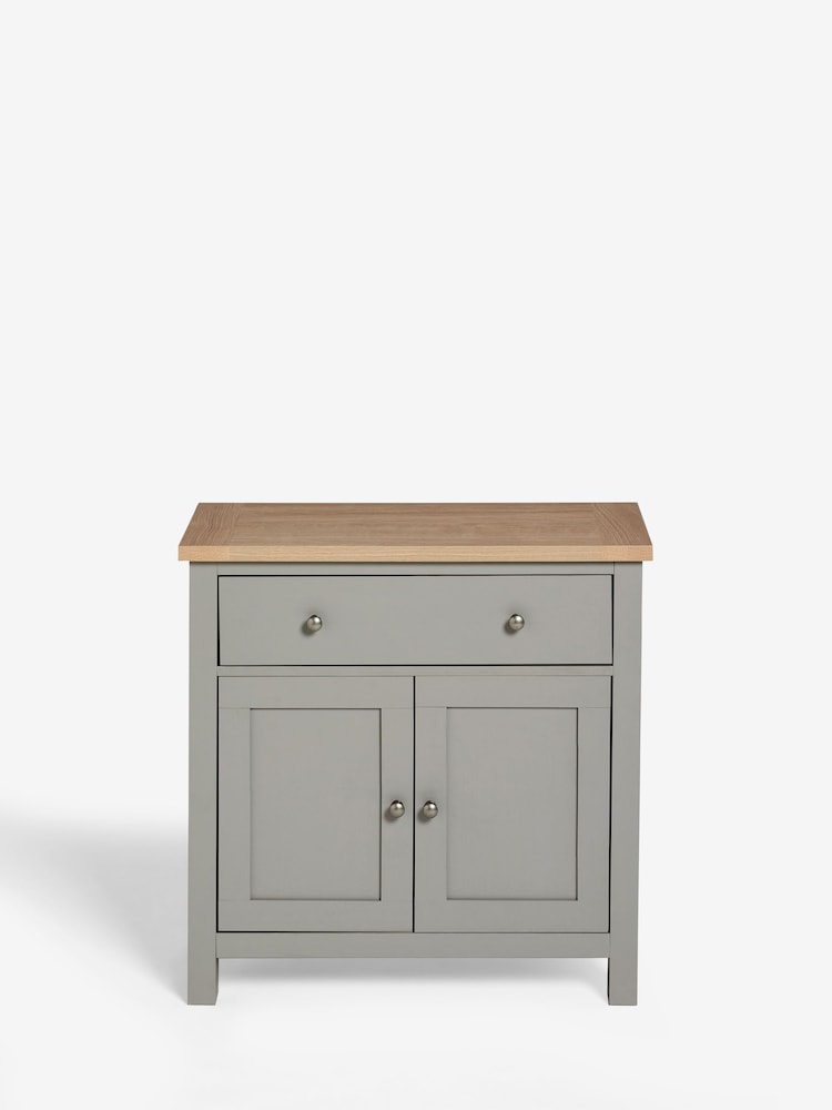 Dove Grey Malvern Oak Effect Small Slim Sideboard - Image 9 of 9