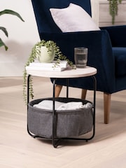Grey Fabric Side Table - Image 1 of 7