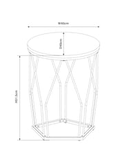 Dark Pyramid Oak Effect Side Table - Image 4 of 7