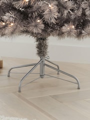 Pewter Grey Lit 6ft Pewter Collection Luxe Christmas Tree - Image 2 of 5